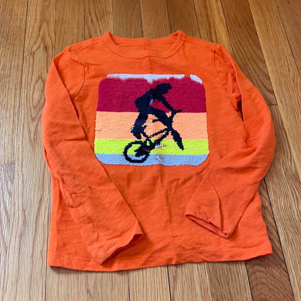 Gap flip sequin shirt small boys